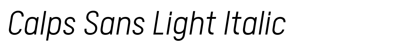 Calps Sans Light Italic
